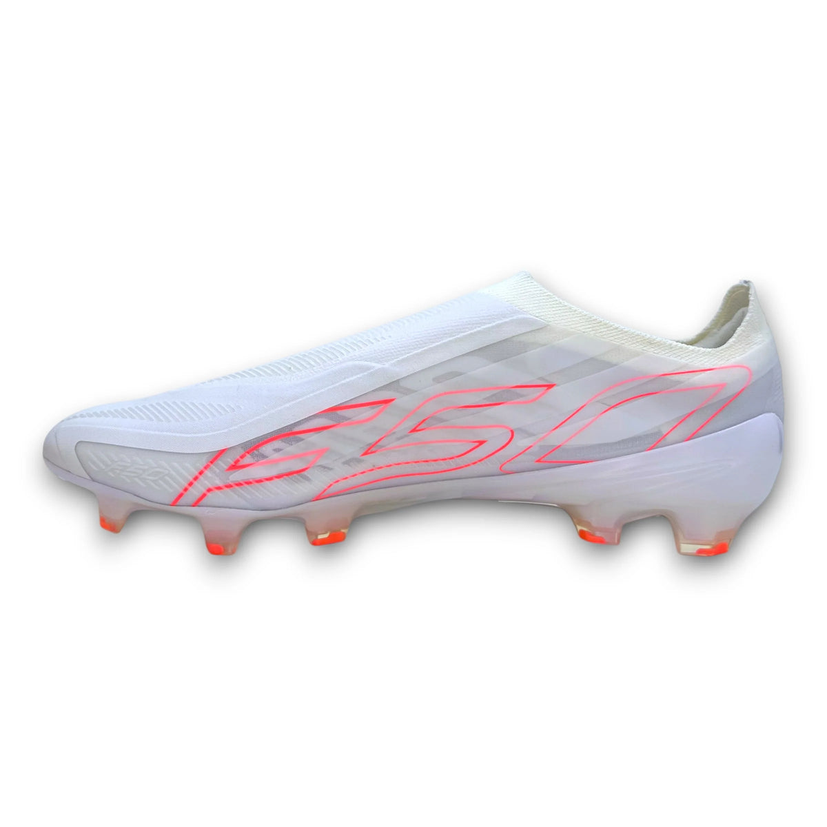 F50 Hyperfast Elite FG Laceless - Ftwr White / Orange