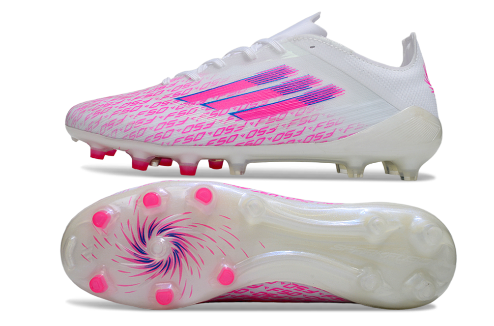 F50 FG Elite Sparkfusion Low Cut - Blanc / Rose