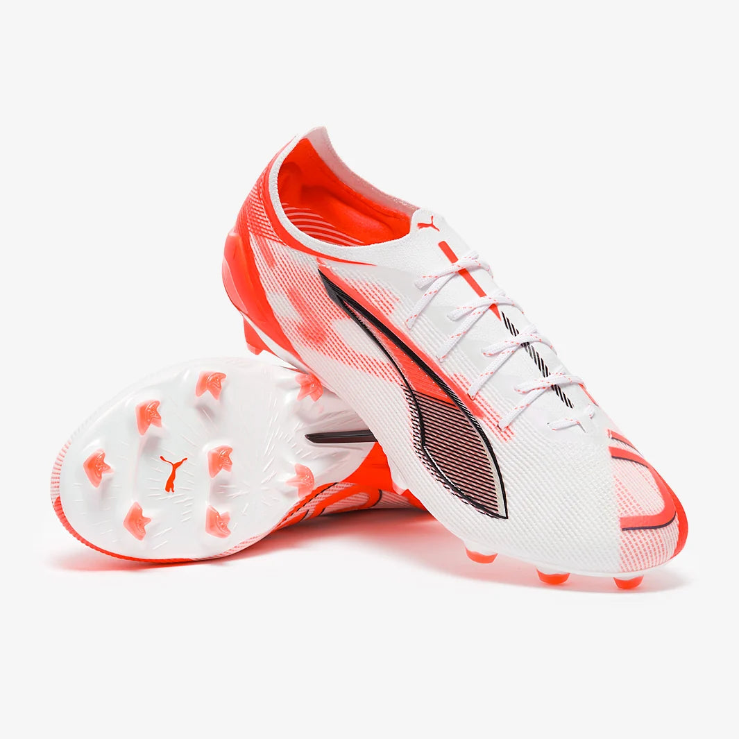 Ultra 5 Ultimate FG - Blanc Puma/Noir Puma/Rouge Eclatant
