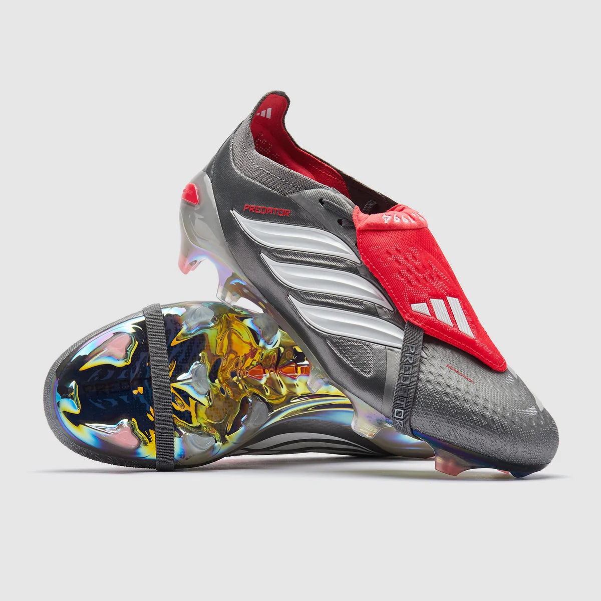 Predator 26 Tongue FG Elite - Gris / Blanc / Rouge