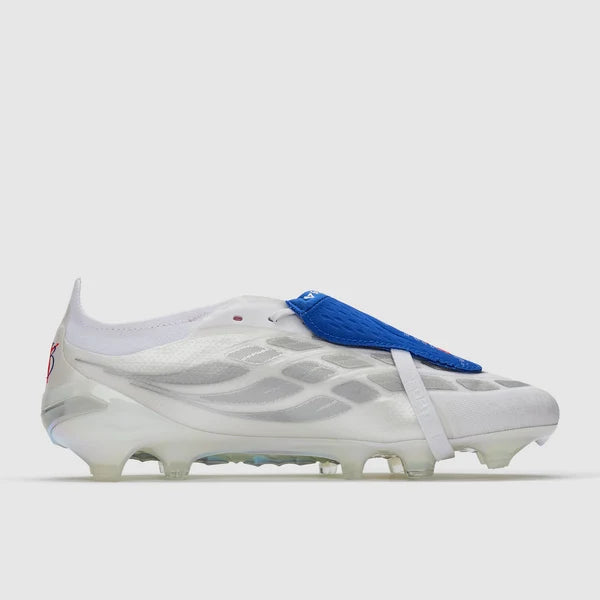 Predator 26 Tongue FG Elite - Blanc / Argenté / Bleu