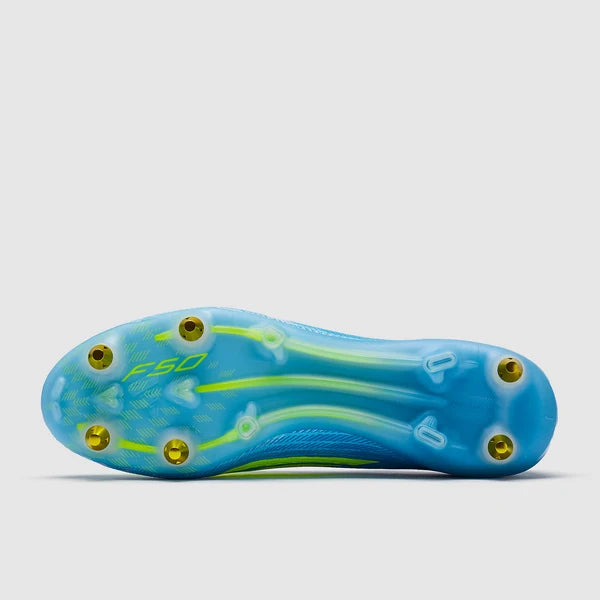 F50 SG Elite - Bleu Ray Lucide/Team Jaune Solaire/Aquamarine Lucide X2