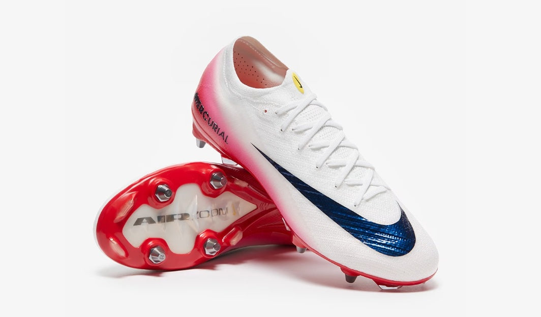 Mercurial Vapor 16 Air Zoom Elite SG vissés - Blanche / Rouge / Rose