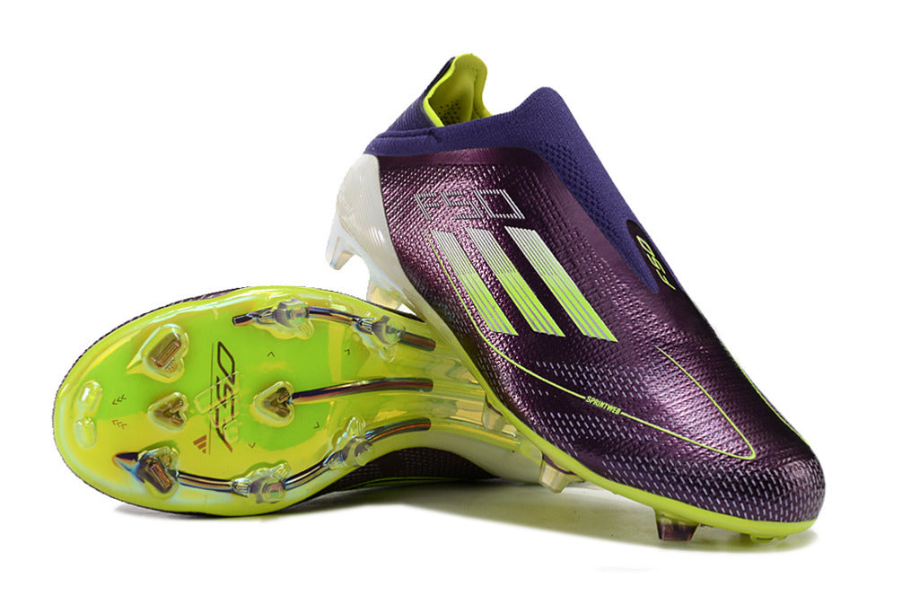 F50+ FG Elite Laceless - Violet Rapide/Blanc Ftwr/Citron Lucide