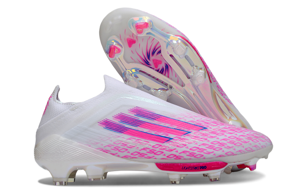 F50+ FG Elite Sparkfusion Laceless Low Cut - Blanc / Rose