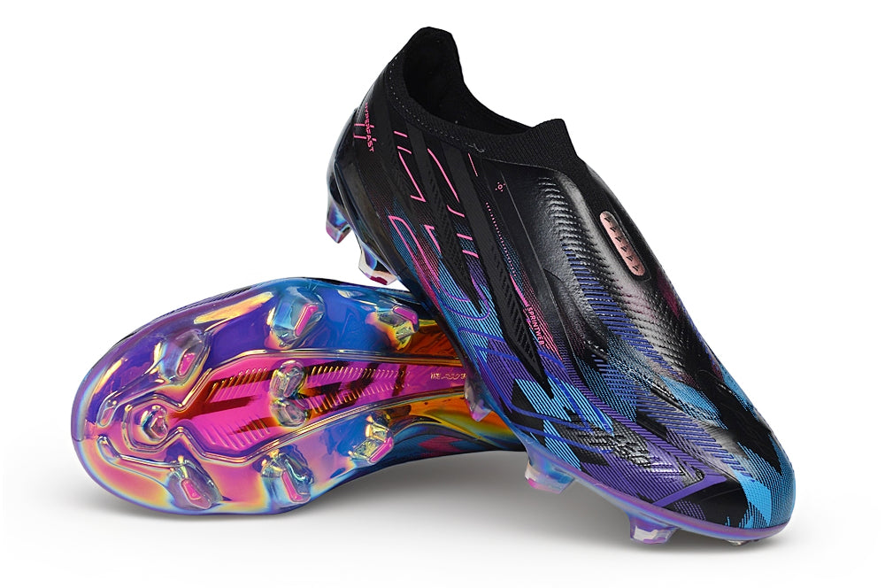F50 Hyperfast Laceless FG Elite - Noir / Violet / Rose / Bleu