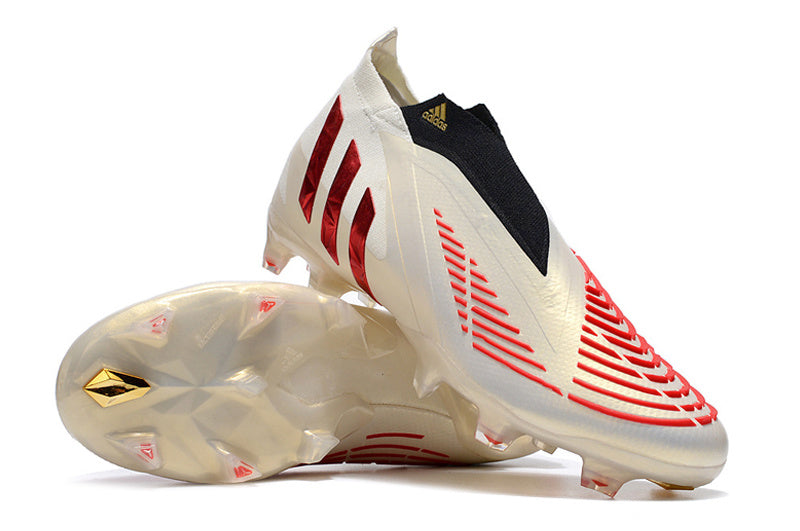 Predator Edge Geometric+ Elite FG - Beige / Rouge