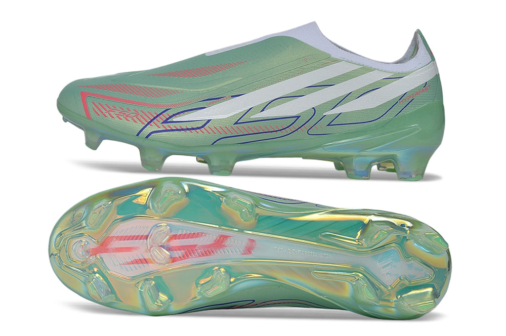 F50 Hyperfast Laceless FG Elite - Jade / Blanc / Multicolore