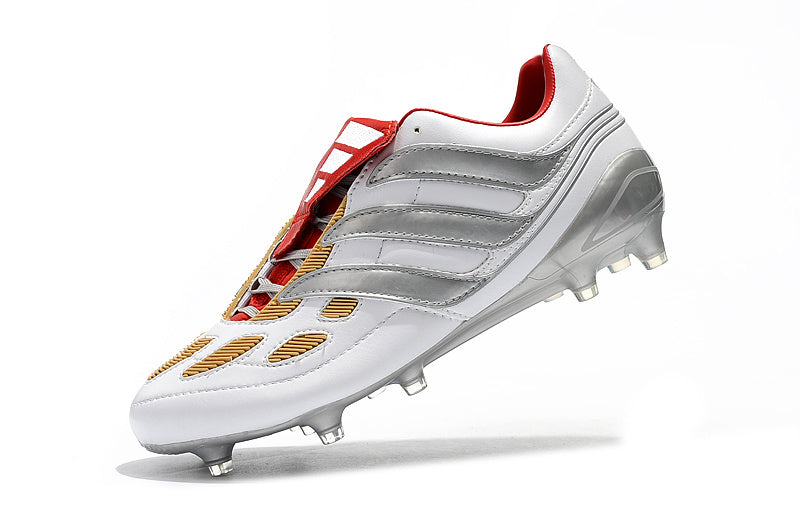 Predator Precision FG / AG - Argenté / Rouge / Doré