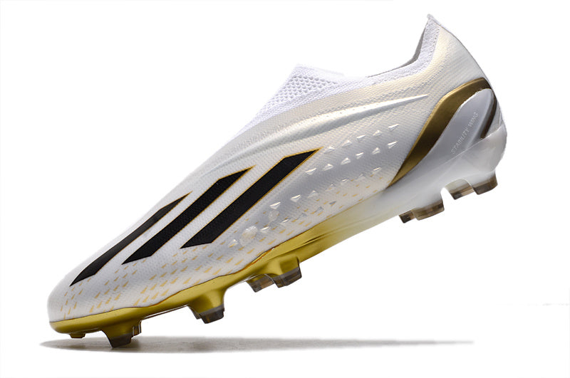 Adidas X Speedportal+ Laceless FG Elite - Noir / Blanc / Doré