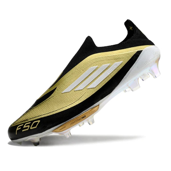 F50+ Elite FG Laceless X Léo Messi - Noir / Blanc / Or