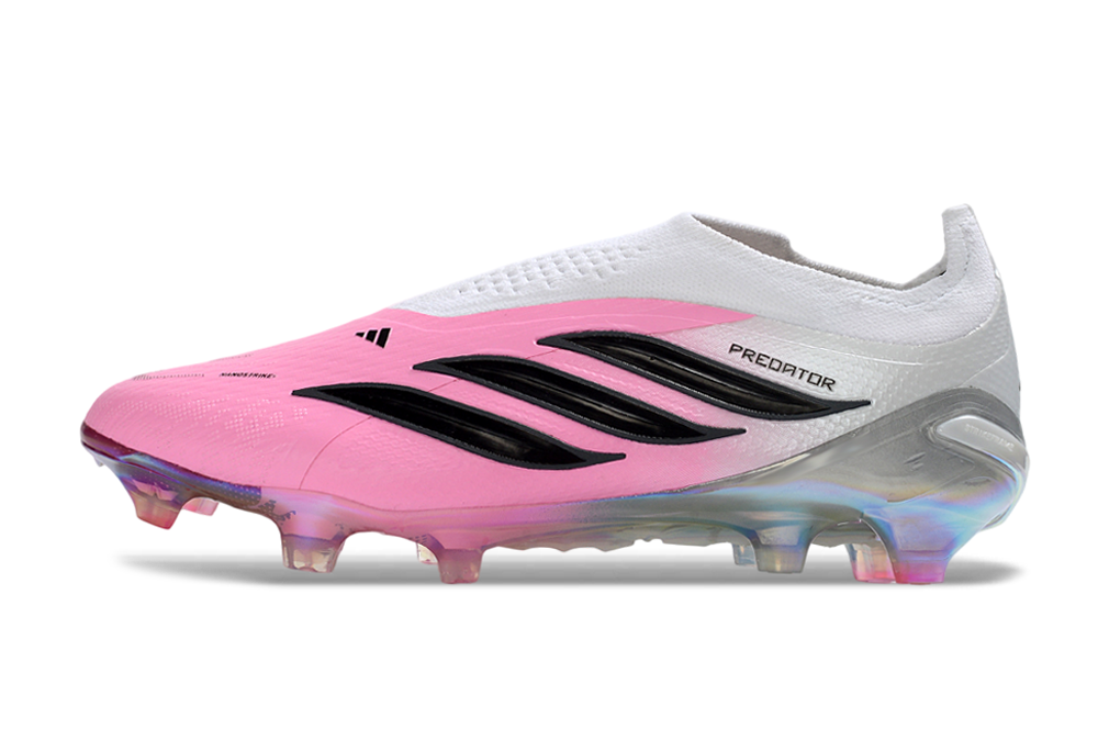 Predator 26 Laceless FG Elite - Blanc / Noir / Rose