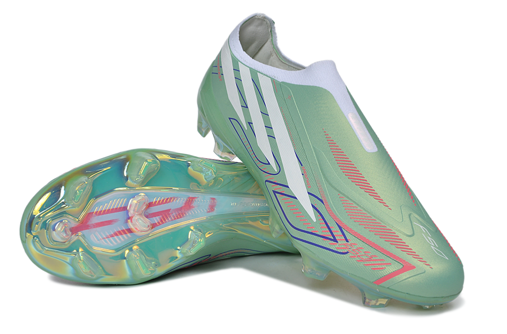 F50 Hyperfast Laceless FG Elite - Jade / Blanc / Multicolore