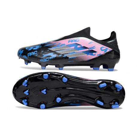 F50 Elite FG Laceless - Noir / Rose / Bleu
