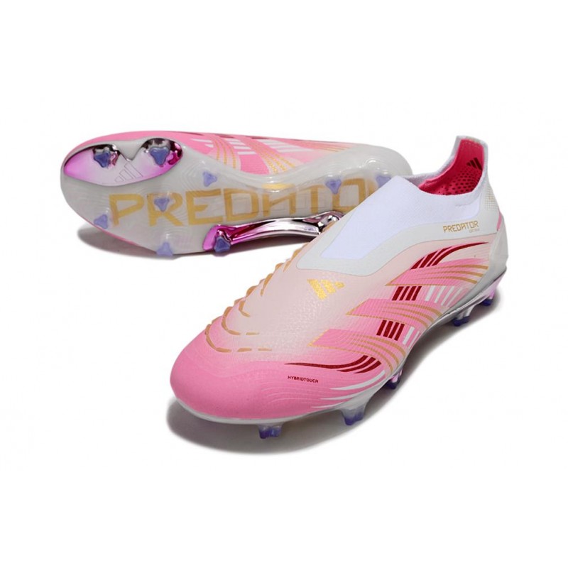 Predator 25 Elite FG Fold-Over Tongue - Rose / Blanc / Doré