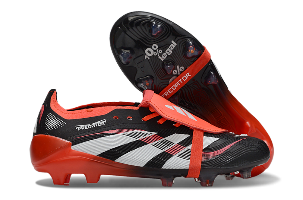 Predator 25 Elite FG Fold-Over Tongue - Noir / Rouge / Blanc