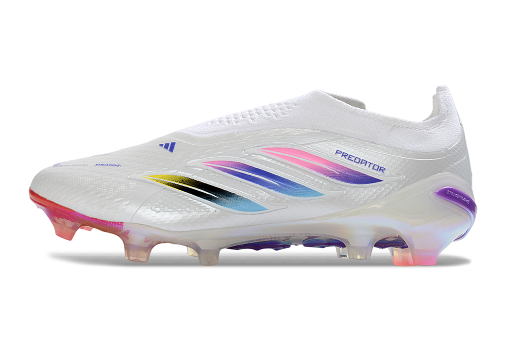 Predator 26 Laceless FG Elite - Blanc / Beige / Multicolore