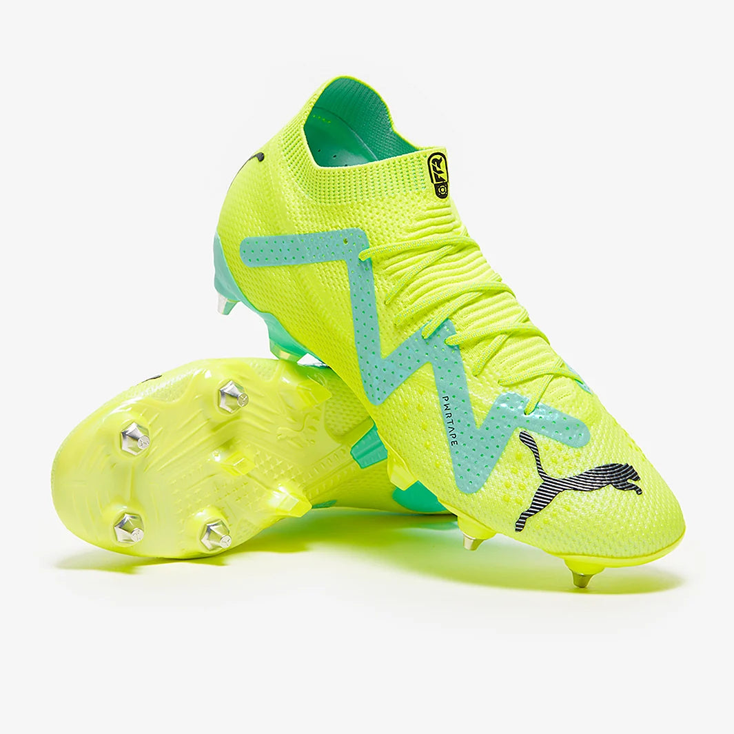 Puma Future Ultimate SG - Jaune vif / Noir Puma / Menthe poivrée électrique