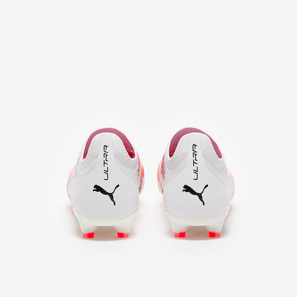 Ultra Ultimate FG/AG - Blanc Puma/Orchidée de Feu