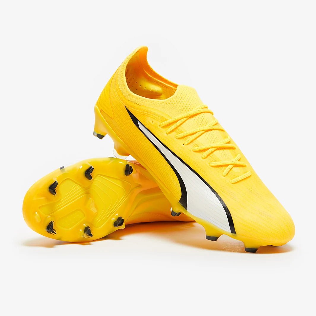 Ultra Ultimate FG/AG - Jaune Enflammé/Blanc Puma/Noir Puma