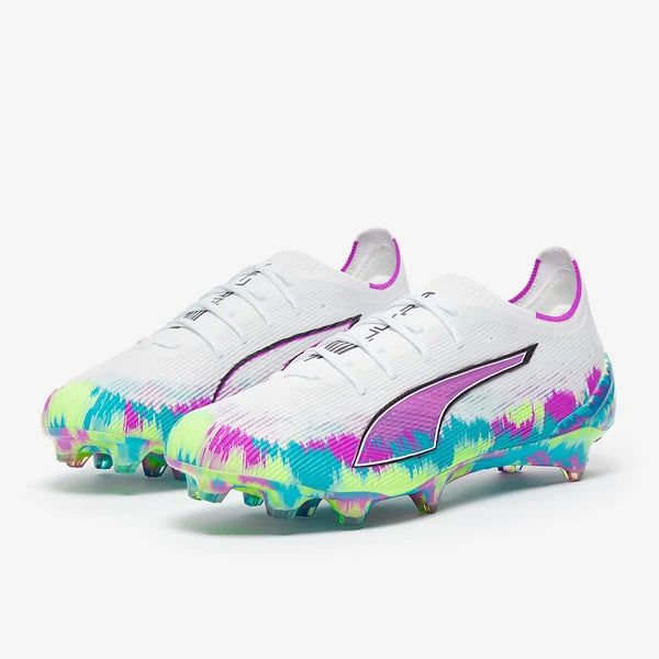 Ultra 6 Ultimate Brilliance FG - Blanc Puma/Pomme Fizzy/Aqua Vif/Magenta Pur