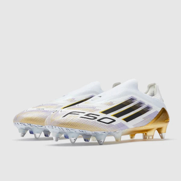 F50 Hyperfast Laceless SG Elite - Blanc/Noir/Or Métallique