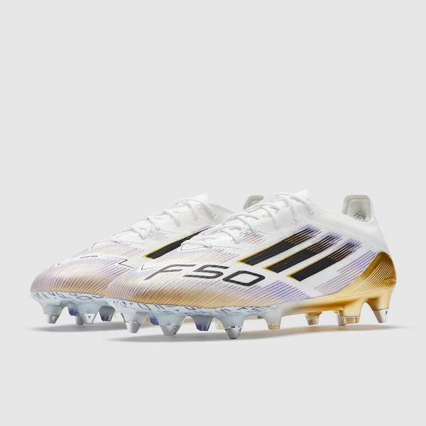 F50 Hyperfast SG Elite - Blanc/Noir/Or Métallique