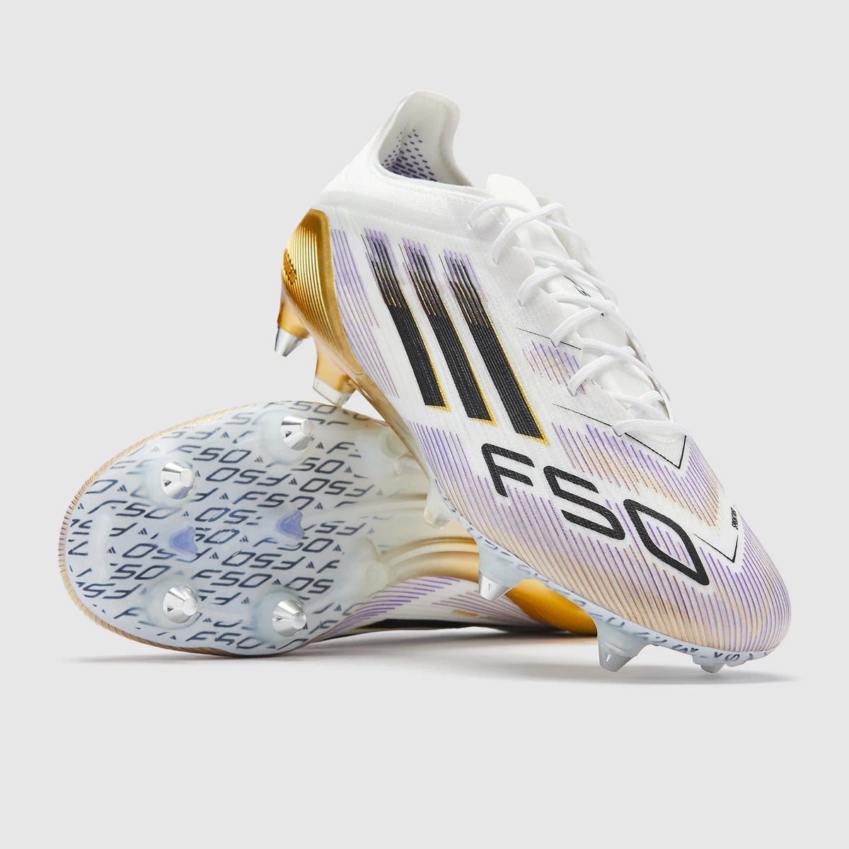 F50 Hyperfast SG Elite - Blanc/Noir/Or Métallique