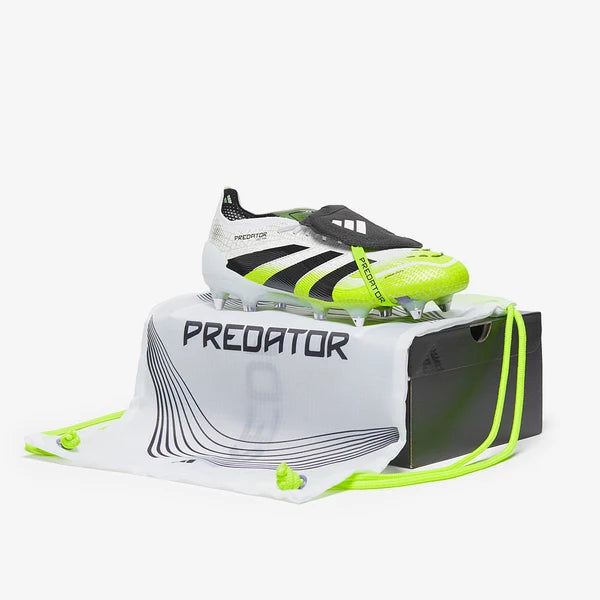 Predator 26 Tongue SG Elite - Blanc / Noir / Jaune fluo