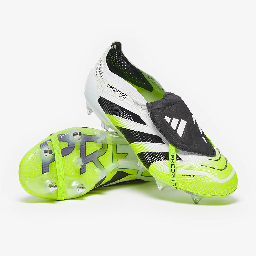 Predator 26 Tongue SG Elite - Blanc / Noir / Jaune fluo