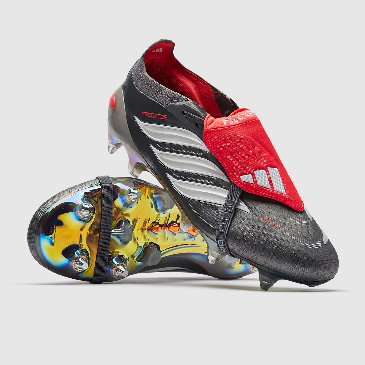 Predator 26 Tongue SG Elite - Gris / Blanc / Rouge
