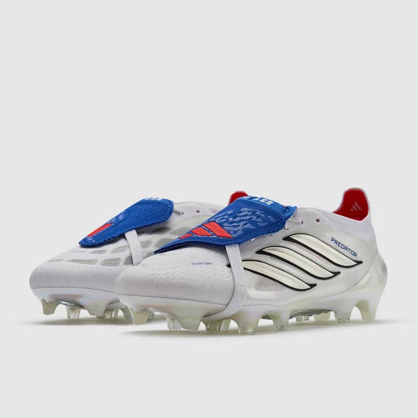 Predator 26 Tongue FG Elite - Blanc / Argenté / Bleu