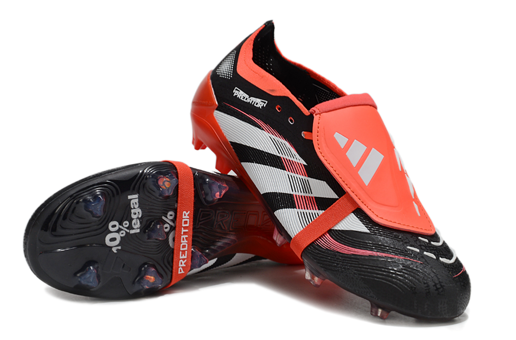 Predator 25 Elite FG Fold-Over Tongue - Noir / Rouge / Blanc