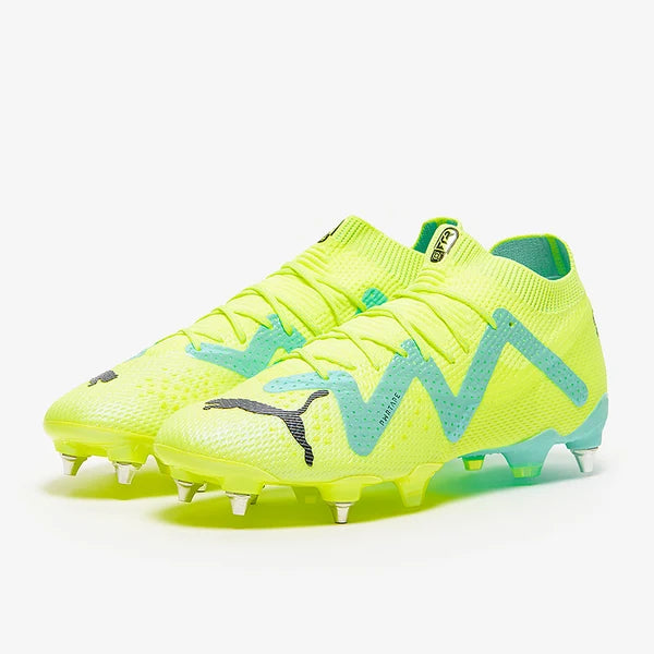 Puma Future Ultimate SG - Jaune vif / Noir Puma / Menthe poivrée électrique