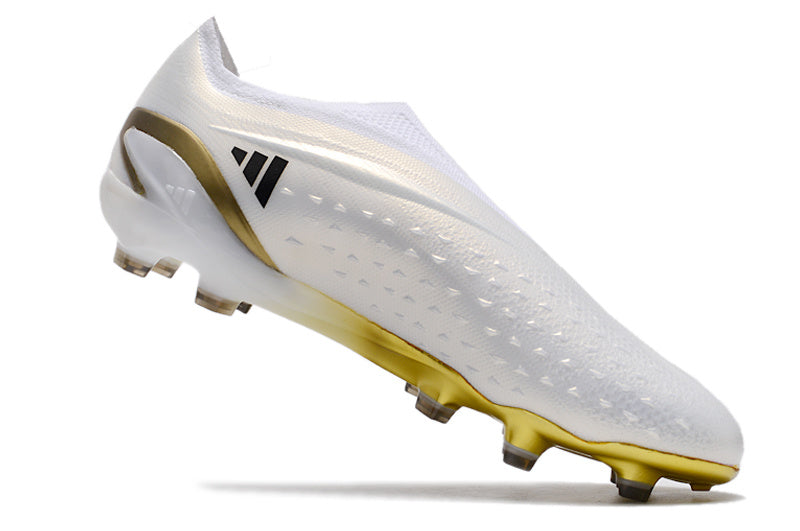 Adidas X Speedportal+ Laceless FG Elite - Noir / Blanc / Doré