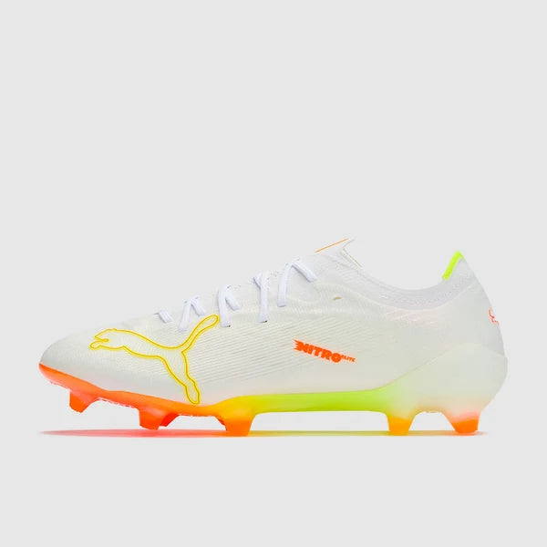 Ultra Nitro 7 Ultimate FG  - Puma Blanc/Jaune Alerte/Heat Fire