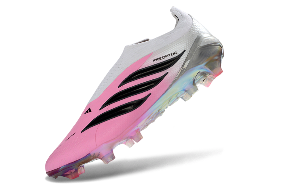 Predator 26 Laceless FG Elite - Blanc / Noir / Rose