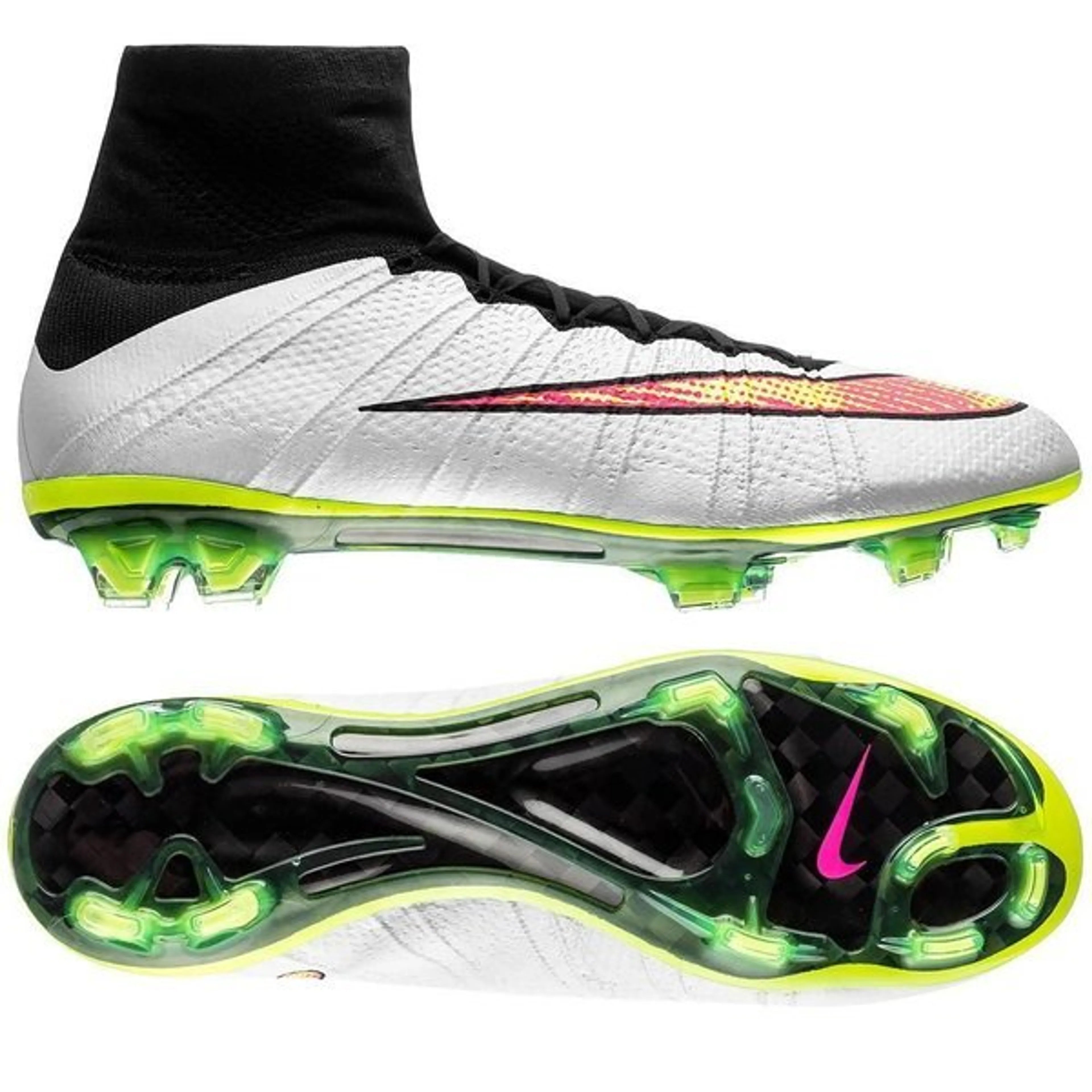 Mercurial Superfly 4 Elite FG - Blanc / Neon / Noir / Rose