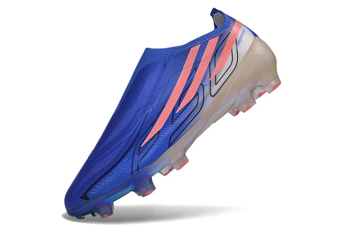 F50 Hyperfast Laceless FG Elite - Bleu / Saumon