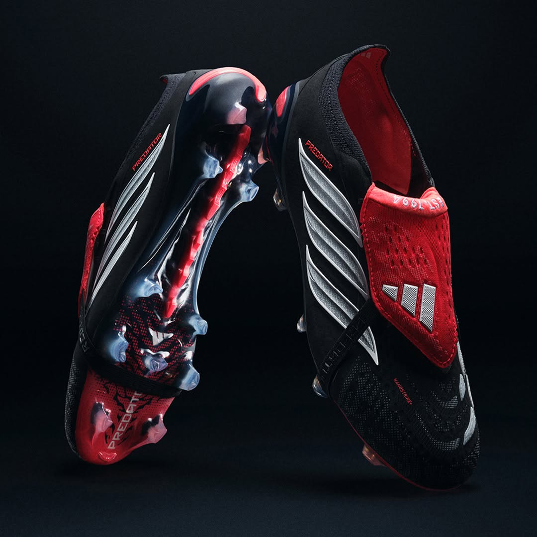 Predator Tongue Elite FT FG - Core Black-White-Lucid Red