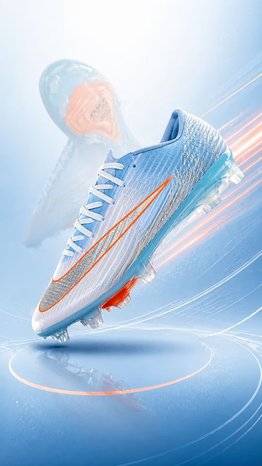 Mercurial Superfly 11 Elite FG - Light Blue / Orange