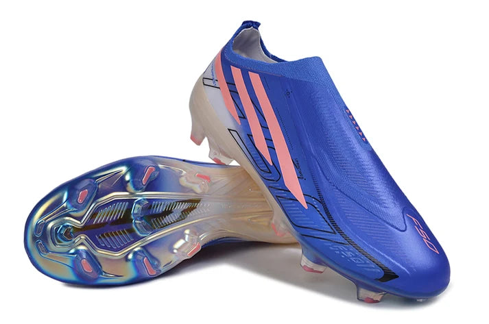 F50 Hyperfast Laceless FG Elite - Bleu / Saumon