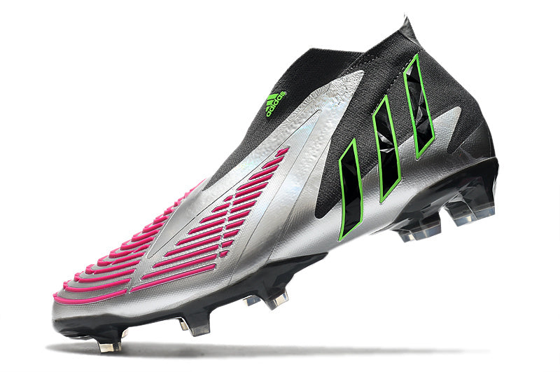 Predator Edge+ Elite FG - Argenté / Rose / Vert