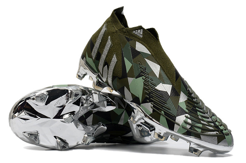 Predator Edge Geometric+ Elite FG - Vert militaire / Blanc