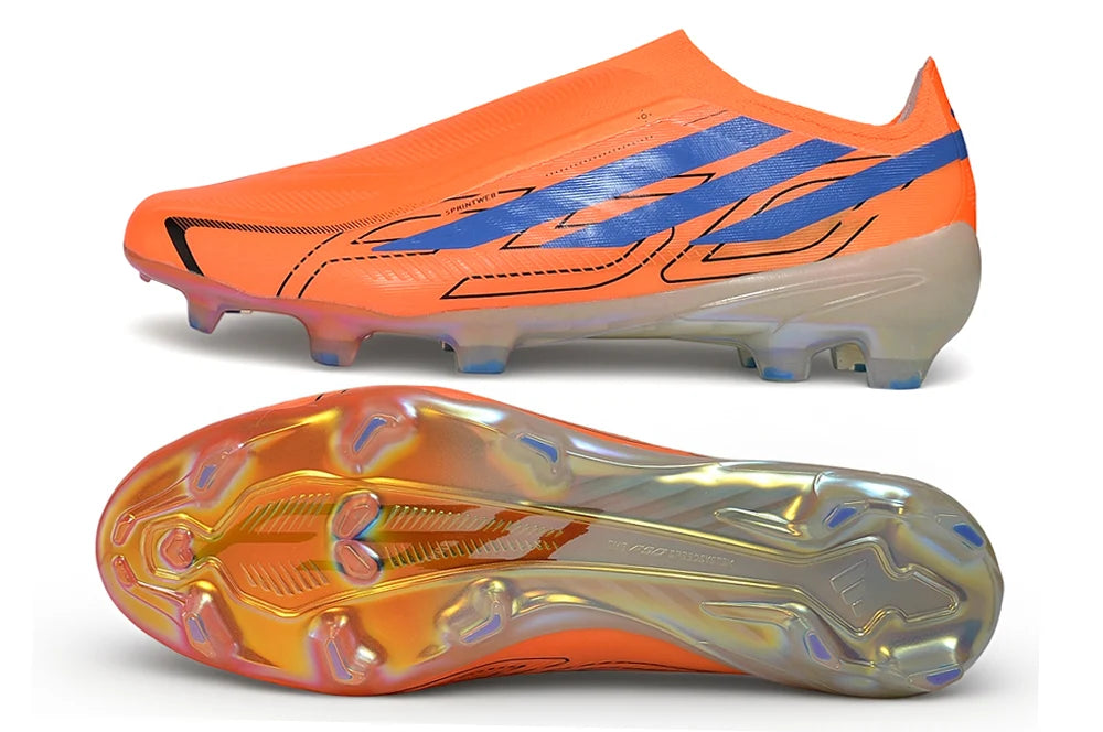 F50 Hyperfast Laceless FG Elite - Orange / Blue