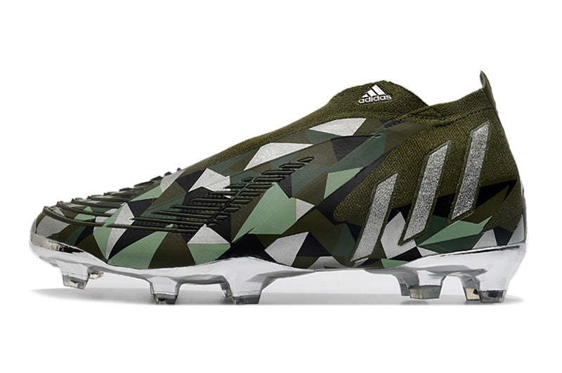 Predator Edge Geometric+ Elite FG - Vert militaire / Blanc