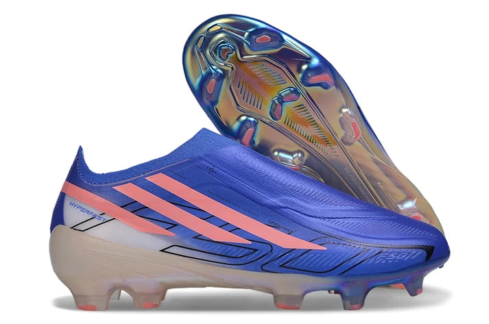 F50 Hyperfast Laceless FG Elite - Bleu / Saumon