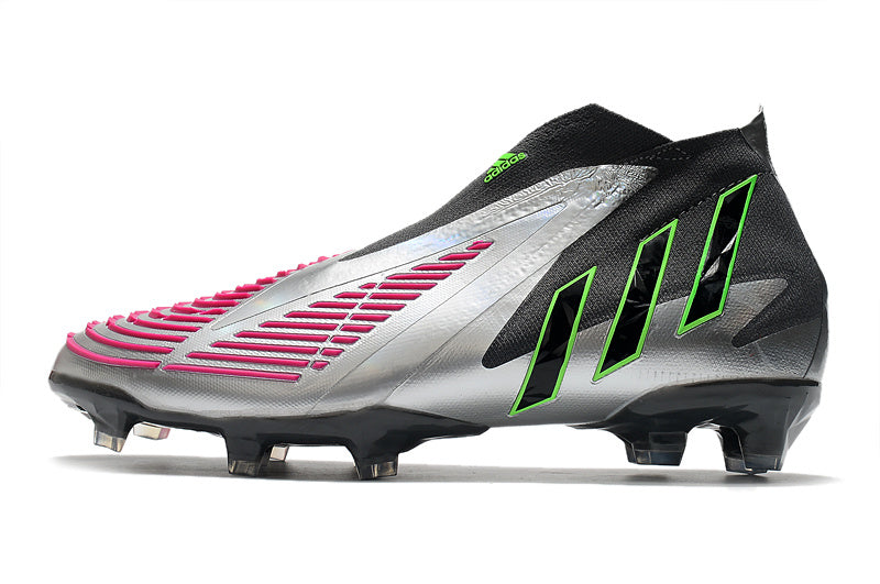Predator Edge+ Elite FG - Argenté / Rose / Vert