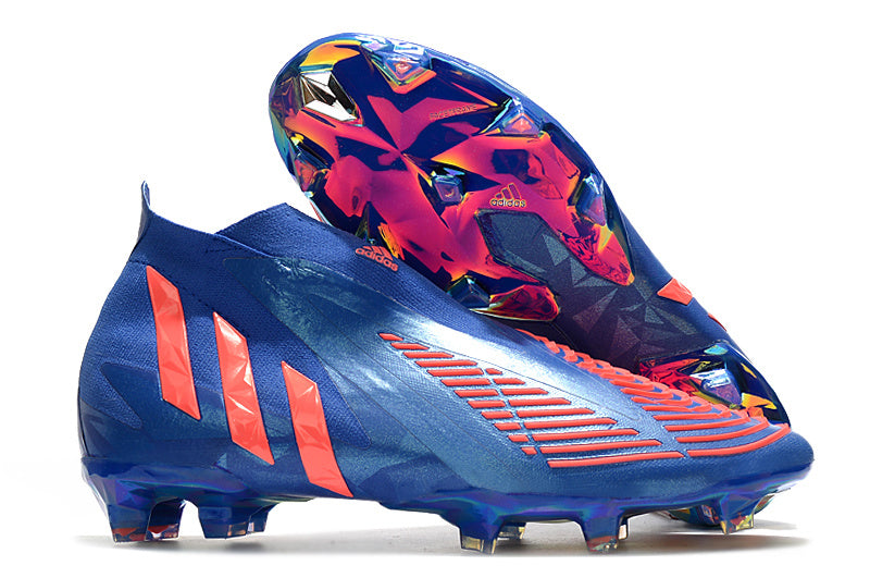 Predator Edge+ Elite FG - Bleu / Orange fluo