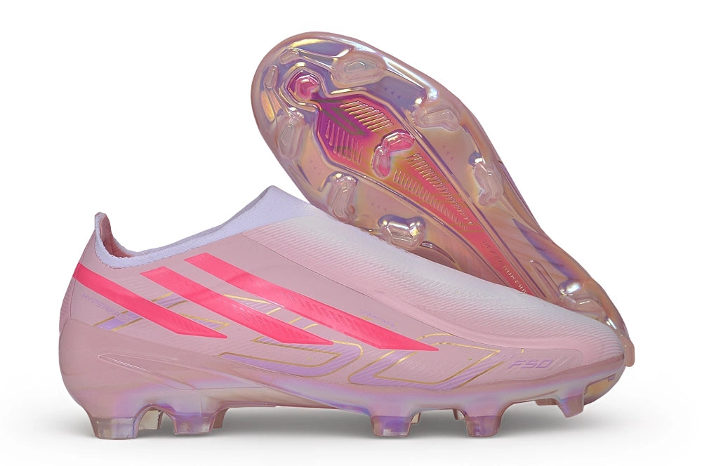 F50 Hyperfast Laceless FG Elite - Blanc / Rose